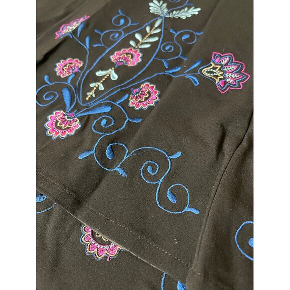 VTG Maggie Barnes Women Embroidered Flower Elastic Waist  Feminine Maxi Skirt 2X - Picture 9 of 14